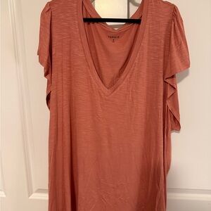 Torrid Women's Warm Terracotta V-Neck Tee